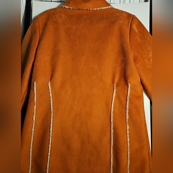 Telluride Clothing Co Faux Suede Sherpa Coat – Y2K Boho Retro Women’s Medium - Picture 7 of 12